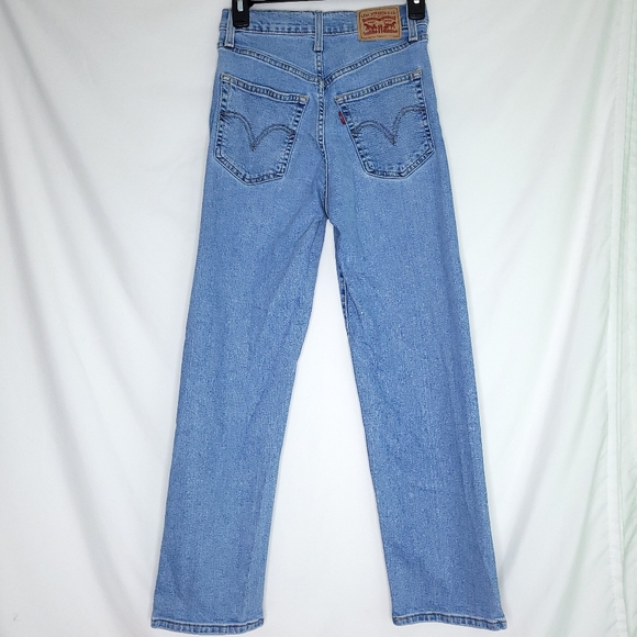 LEVI'S Women's Ribcage Straight Ankle Lightwash Button Fly Jeans Size 25 - Picture 13 of 13